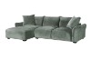 Picture of  [FLOOR MODEL CLEARANCE]ROTTERDAM Sectional Fabric Sofa (Green) - Chaise Facing Left