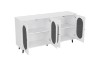 Picture of FIVEN 4-Door Arched Fluted Glass Buffet/Storage Cabinet (White)