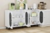Picture of FIVEN 4-Door Buffet/Storage Cabinet (White)
