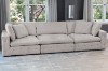 Picture of   [FLOOR MODEL CLEARANCE] SUSSEX Memory Foam 4 Seater Extra Large Sofa with Ottoman (Light Grey)