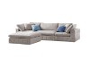 Picture of   [FLOOR MODEL CLEARANCE] SUSSEX Memory Foam 4 Seater Extra Large Sofa with Ottoman (Light Grey)