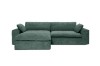 Picture of  [FLOOR MODEL CLEARANCE] ELDEL Chenille Fabric Compressed Sofa with Ottoman (Green)