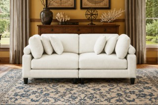 Picture of VIANNA Microfiber Sectional Modular Sofa Range (Beige) - 2PC Big Combo Set