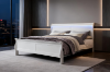 Picture of  [FLOOR MODEL CLEARANCE] LOUIS Hevea Wood Bed Frame with LED Lighting Headboard in Queen Size (White)