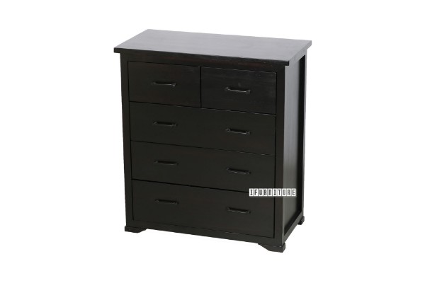 Picture of   [FLOOR MODEL CLEARANCE]SYDNEY 5-Drawer Solid Pine Tallboy (Dark Chocolate)