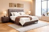 Picture of   [FLOOR MODEL CLEARANCE]PALLADIO Queen Size Genuine Leather Bed Frame
