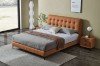 Picture of   [FLOOR MODEL CLEARANCE]  AUGUSTA Queen Size Genuine Leather Bed Frame (Brown)