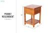 Picture of   [FLOOR MODEL CLEARANCE] METRO 1-Drawer Bedside Table (Caramel)