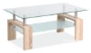 Picture of   [FLOOR MODEL CLEARANCE] HORIZON Glass Coffee Table (Oak Colour)