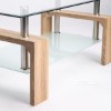 Picture of   [FLOOR MODEL CLEARANCE] HORIZON Glass Coffee Table (Oak Colour)
