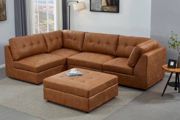 Picture of AUSTEN Fabric Modular Sectional Sofa Range (Brown Gold)