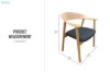 Picture of JULIAN Solid White Oak Frame Armchair