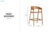 Picture of REPLICA COVER Solid White Oak Bar Stool