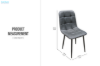 Picture of SAROTO Dining Chair (Charcoal) - 45x45x87