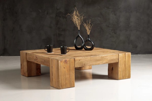 Picture of NORDWOOD Square 120 Reclaimed Pine Wood Coffee Table