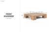 Picture of NORDWOOD Square 120 Reclaimed Pine Wood Coffee Table