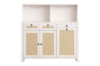 Picture of [FLOOR MODEL CLEARANCE] NORLEN 3-Door Storage Cabinet/Buffet with LED Lighting