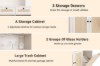 Picture of [FLOOR MODEL CLEARANCE] NORLEN 3-Door Storage Cabinet/Buffet with LED Lighting
