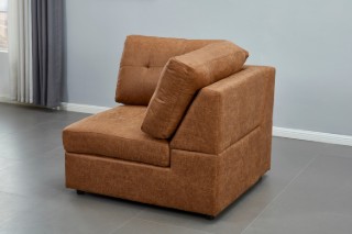 Picture of AUSTEN Fabric Modular Sectional Sofa Range (Brown Gold) - Arm Facing Right