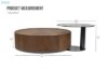 Picture of [FLOOR MODEL CLEARANCE] SKARA Genuine Walnut Veneer Round Nesting Coffee Table