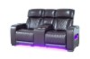 Picture of VOLT Air Leather Dual Motor Power Reclining Sofa Range with Cup Holders & Storage & USB Port & Wireless Charging & LED Lighting (Brown)