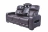 Picture of VOLT Air Leather Dual Motor Power Reclining Sofa Range (Brown) - 3 Seat with Drop-Down Console & Reading Light & Wireless Charging & Cup Holders & Storage & USB Port & LED Lighting (3RRC)