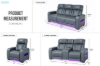 Picture of VOLT Air Leather Dual Motor Power Reclining Sofa Range with Cup Holders & Storage & USB Port & Wireless Charging & LED Lighting (Grey)