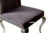 Picture of [FLOOR MODEL CLEARANCE] AITKEN Stainless Frame Velvet Dining Chair (Dark Grey)