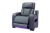 Picture of VOLT Air Leather Dual Motor Power Reclining Sofa Range (Grey) - 1 Seat with Cup Holders & Storage & USB Port & LED Lighting (1R)