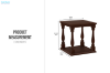 Picture of [FLOOR MODEL CLEARANCE]  CUCKOO Square Side Table Solid Wood Leg with Solid Wood Veneer