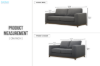 Picture of [FLOOR MODEL CLEARANCE] SIESTA Fabric 2 Seater Sofa (Dark Grey)