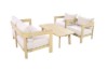 Picture of LUMORA 4PC Acacia Wood Outdoor Sofa Set with Thick Cushions
