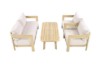 Picture of LUMORA 4PC Acacia Wood Outdoor Sofa Set with Thick Cushions
