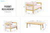 Picture of LUMORA 4PC Acacia Wood Outdoor Sofa Set with Thick Cushions