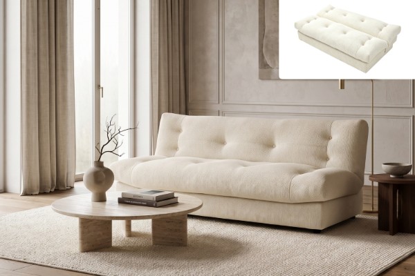 Picture of KILIM Sofa Bed with Adjustable Backrest (Cream White)