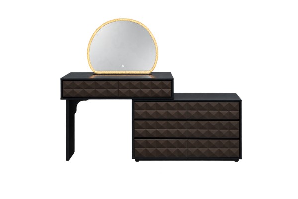 Picture of MARGERY 8-Drawer 100-200 Extension Dressing Table with LED Mirror