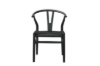 Picture of WISHBONE Solid Wood Y Replica Chair (Black Frame-Black Seat) - 58x55x74