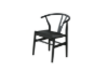 Picture of WISHBONE Solid Wood Y Replica Chair (Black Frame-Black Seat) - 58x55x74
