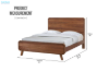 Picture of WALCOTT Genuine Walnut Veneer Queen Size Bed Frame
