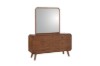 Picture of WALCOTT 6-Drawer Genuine Walnut Veneer Dresser with Mirror
