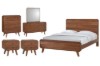 Picture of WALCOTT 4PC/5PC/6PC Solid Walnut Veneer Bedroom Combo Set in Queen Size