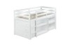 Picture of OLIVER Solid Wood Single Size Loft Bed Frame with Mobile Desk & Storage
