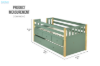 Picture of OSCAR Solid Wood Single Cabin Bed Frame with Trundle & Storage