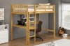 Picture of LYDIA Solid Wood Single Loft Bed Frame with Desk