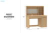 Picture of EMDEN 120 2-Drawer 1-Door Study Desk with shelf