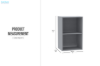 Picture of KOMI 2-Shelf Open Cabinet/Side Table/Bedside Table