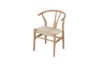 Picture of [FLOOR MODEL CLEARANCE]53x50x79 WISHBONE Solid Wood Y Replica Chair (Natural Frame-Beige Seat)
