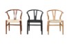 Picture of [FLOOR MODEL CLEARANCE]53x50x79 WISHBONE Solid Wood Y Replica Chair (Natural Frame-Beige Seat)