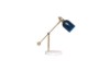 Picture of BELL184 Glass & Metal Task Table Lamp with Marble Base & Adjustable Arm and Shade