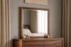 Picture of WALNOVA 6-Drawer Solid Walnut Veneer Dresser With Mirror